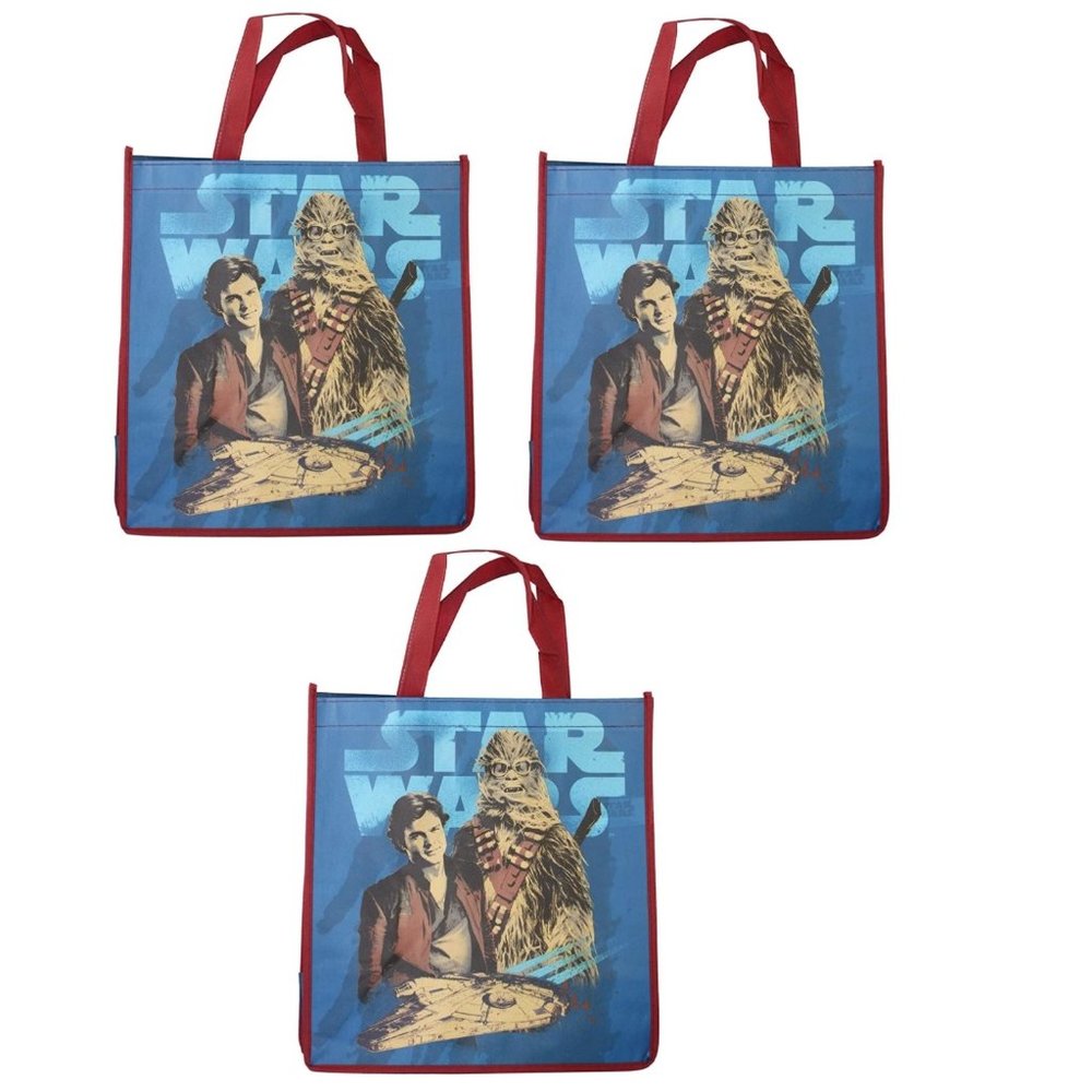 3 STAR WARS Han Solo Chewbacca TOTE Treat Bags NWT